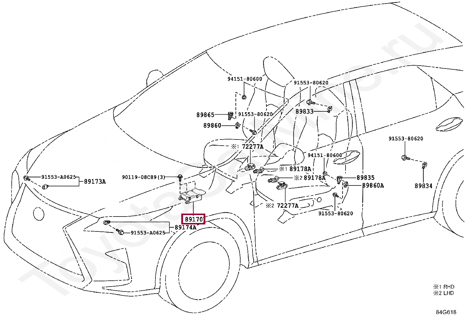 SENSOR ASSY, AIR BAG SENSOR ASSY, AIR BAG 8917048C90