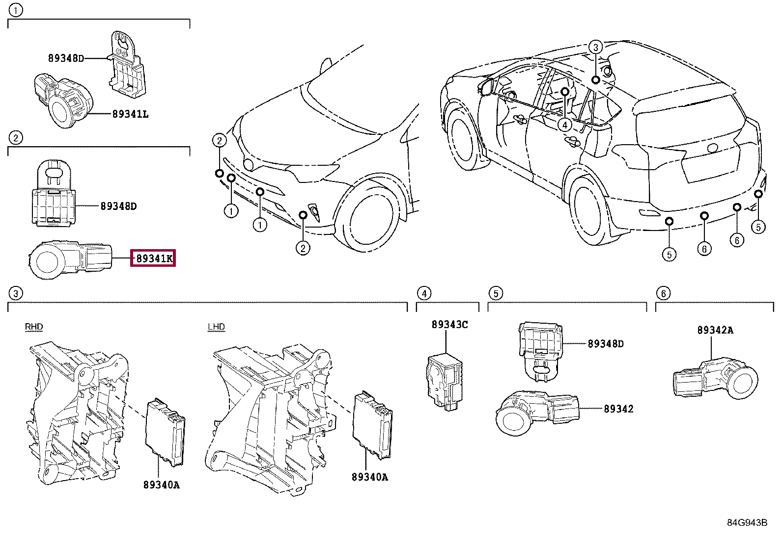 SENSOR, ULTRASONIC, REAR CENTER SENSOR, ULTRASONIC, REAR CENTER 8934142060C3