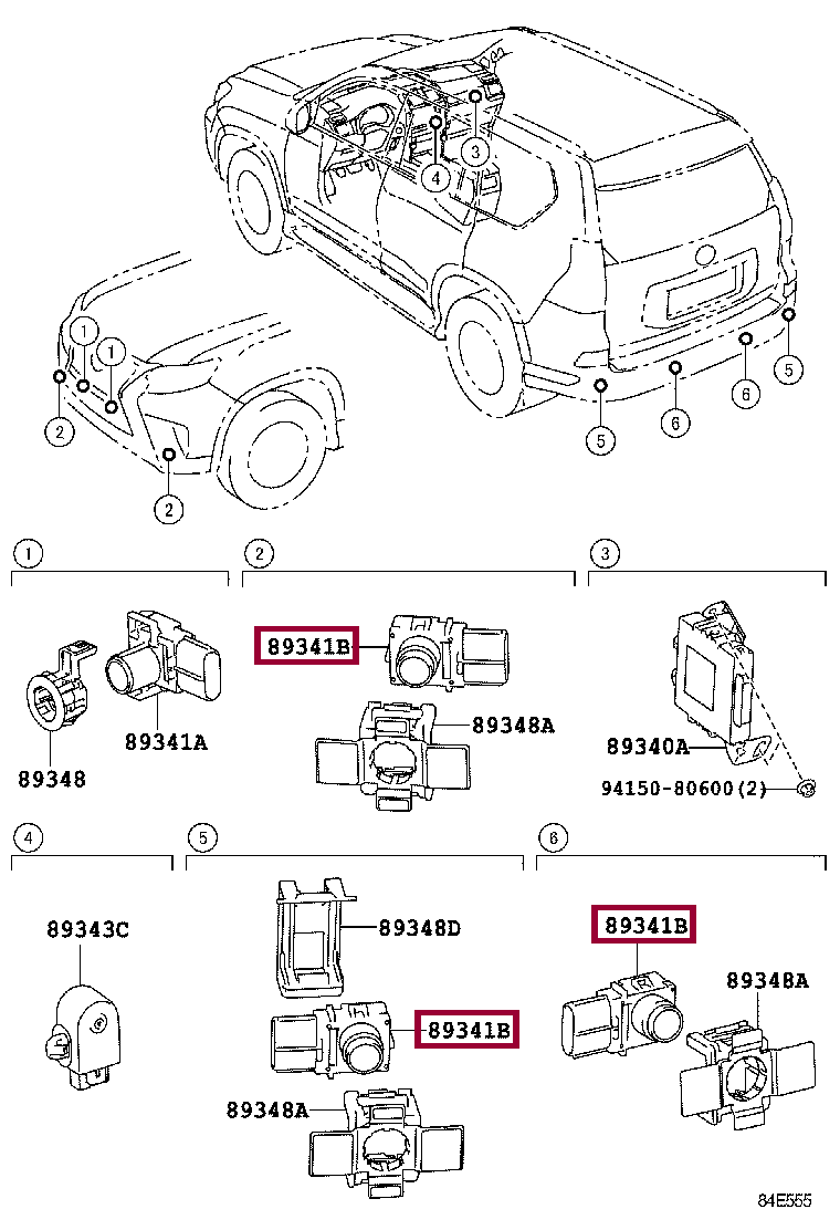 Датчик парковки Датчик парковки 8934160040A0