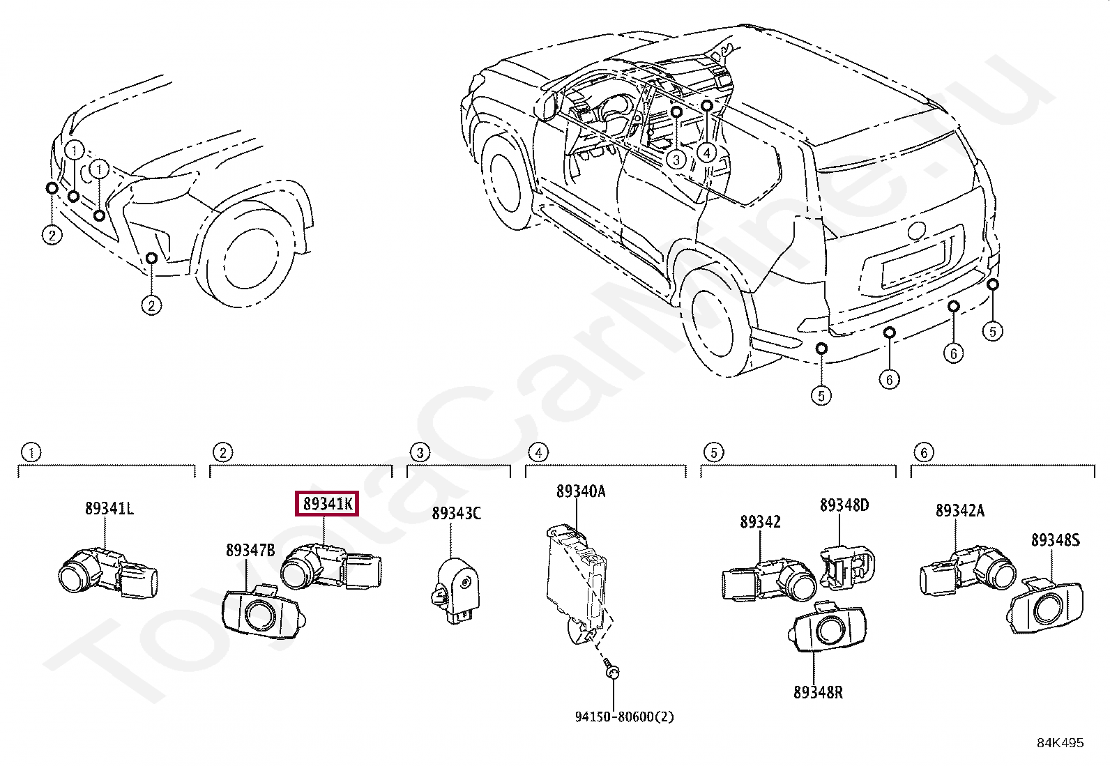 SENSOR, ULTRASONIC, REAR CENTER SENSOR, ULTRASONIC, REAR CENTER 8934160060J0