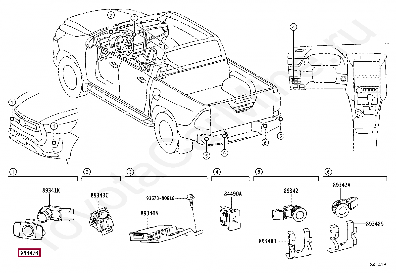 RETAINER, ULTRASONIC SENSOR, FRONT CORNER RETAINER, ULTRASONIC SENSOR, FRONT CORNER 8934806110