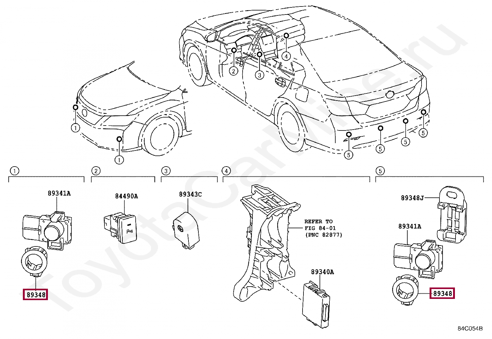 RETAINER, ULTRASONIC SENSOR, NO.1 RETAINER, ULTRASONIC SENSOR, NO.1 8934833200B2