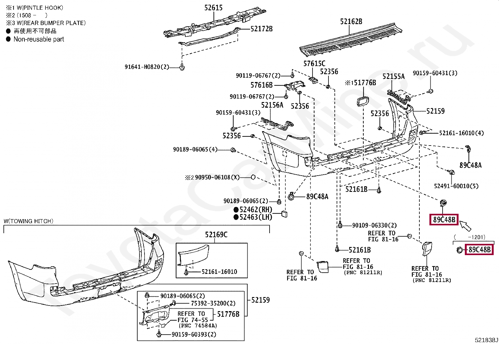 Окантовка датчика парковки Окантовка датчика парковки 8934871010C3