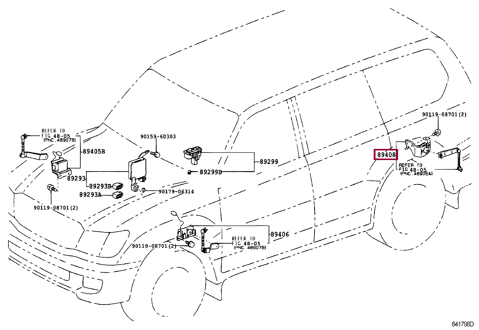 Датчик рег.высоты подвески задний Датчик рег.высоты подвески задний 8940760010