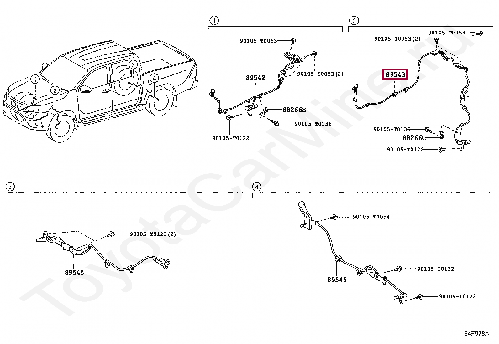 Датчик ABS передний левый Датчик ABS передний левый 895430K061