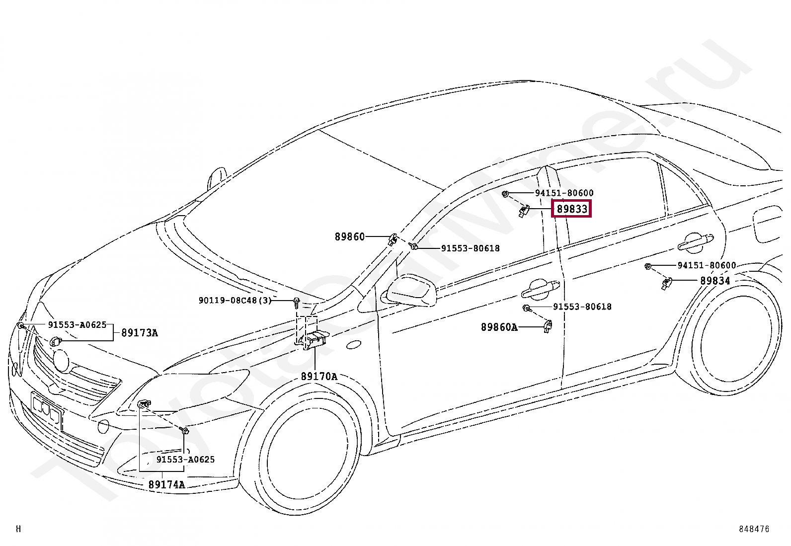 Датчики королла 120 где находятся Запчасти Тойота: SENSOR, AIR BAG, REAR LH (8983102080)
