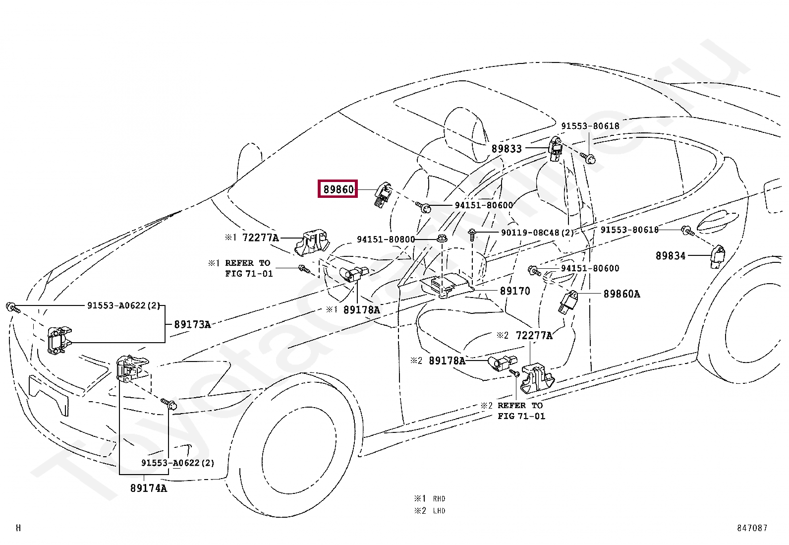 SENSOR ASSY, SIDE AIR BAG, LH SENSOR ASSY, SIDE AIR BAG, LH 8983153010
