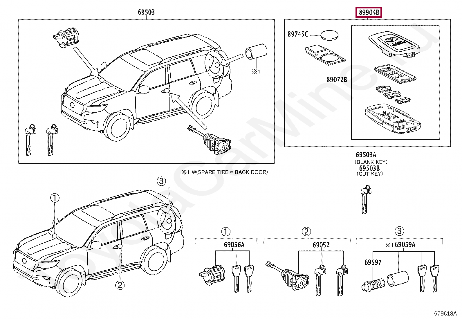 TRANSMITTER SUB-ASSY, ELECTRICAL KEY TRANSMITTER SUB-ASSY, ELECTRICAL KEY 8990460V90