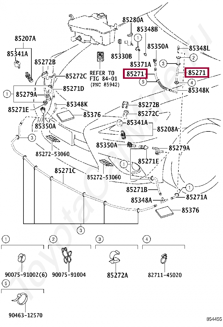 HOSE, HEADLAMP CLEANER, NO.1 HOSE, HEADLAMP CLEANER, NO.1 9007515057