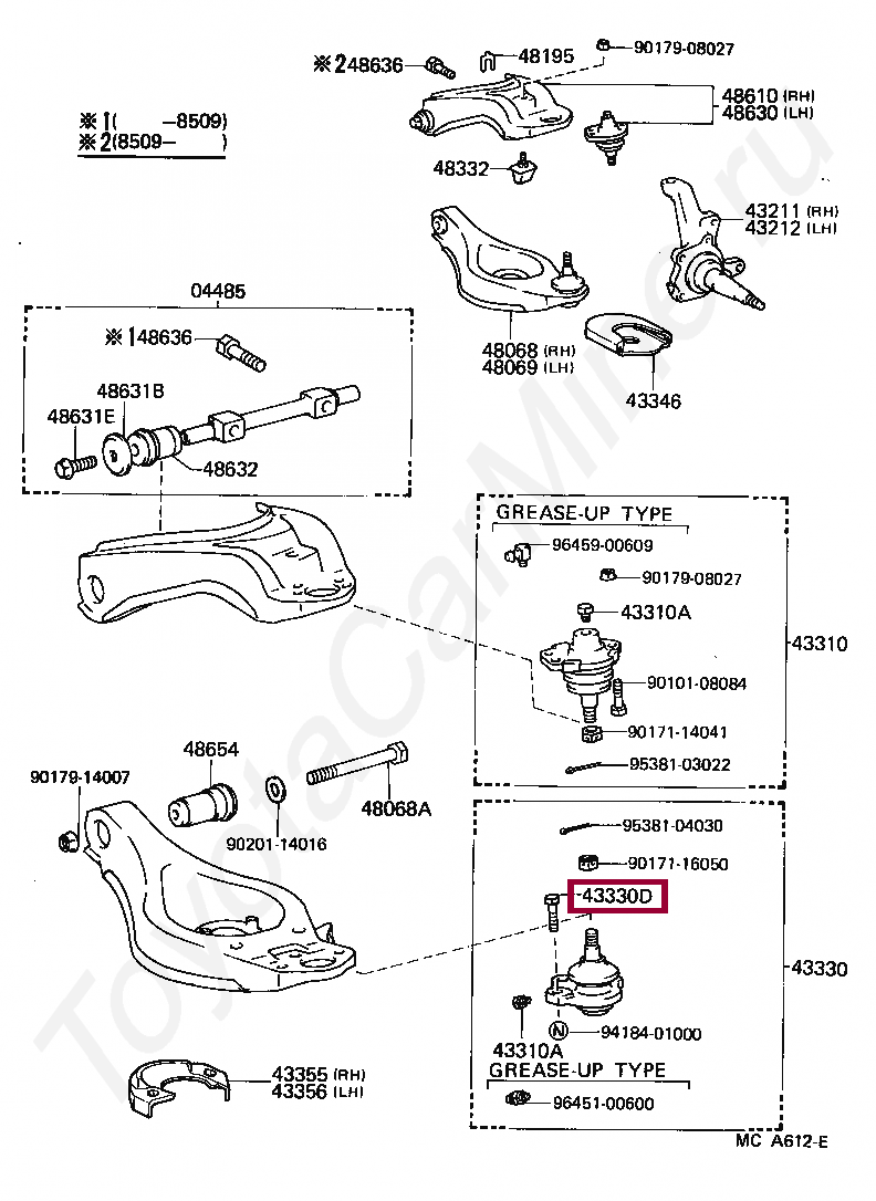 BOLT (FOR FRONT LOWER BALL JOINT) BOLT (FOR FRONT LOWER BALL JOINT) 9010110439