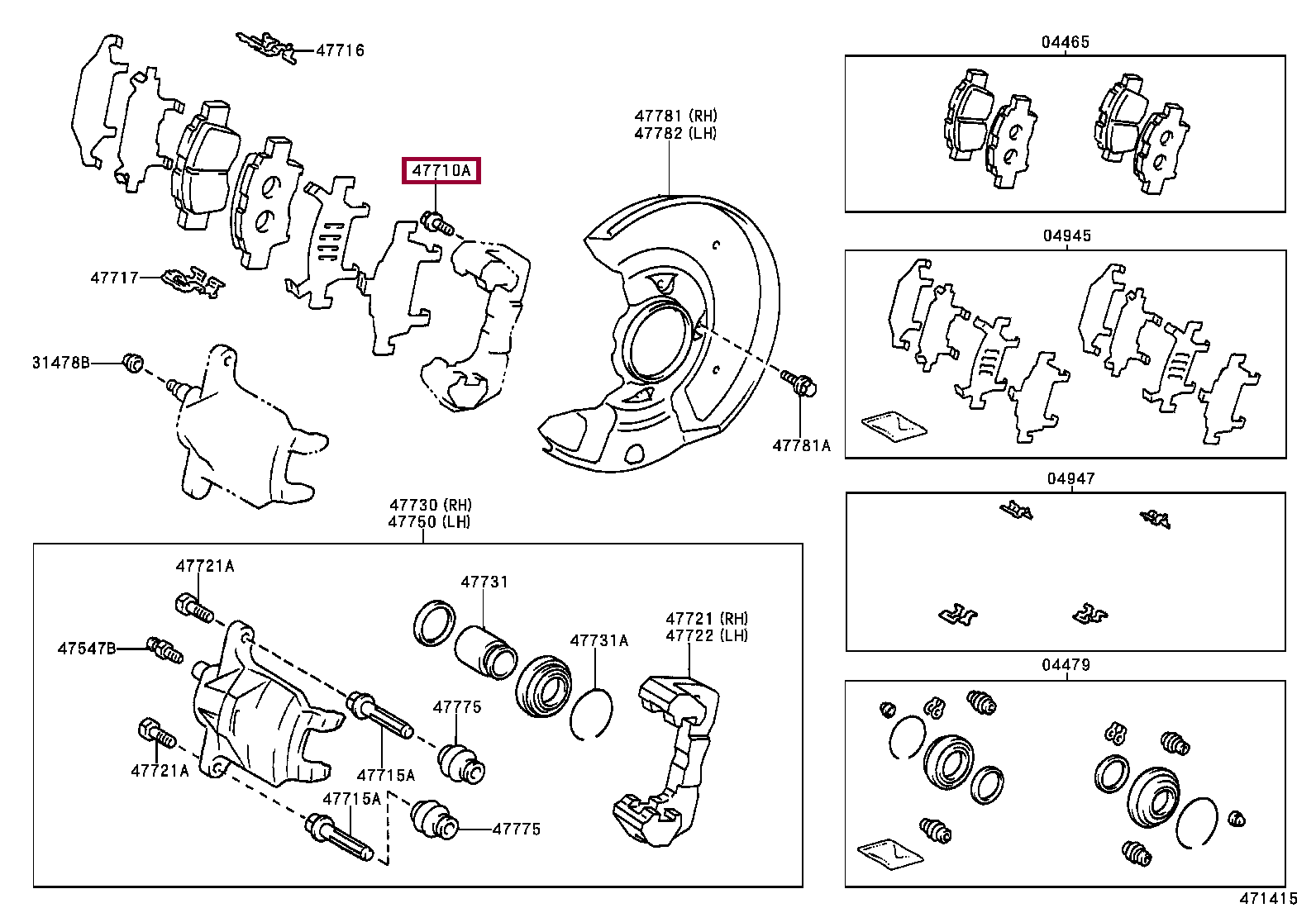 BOLT, HEXAGON(FOR FRONT DISC BRAKE CALIPER) BOLT, HEXAGON(FOR FRONT DISC BRAKE CALIPER) 9010512314