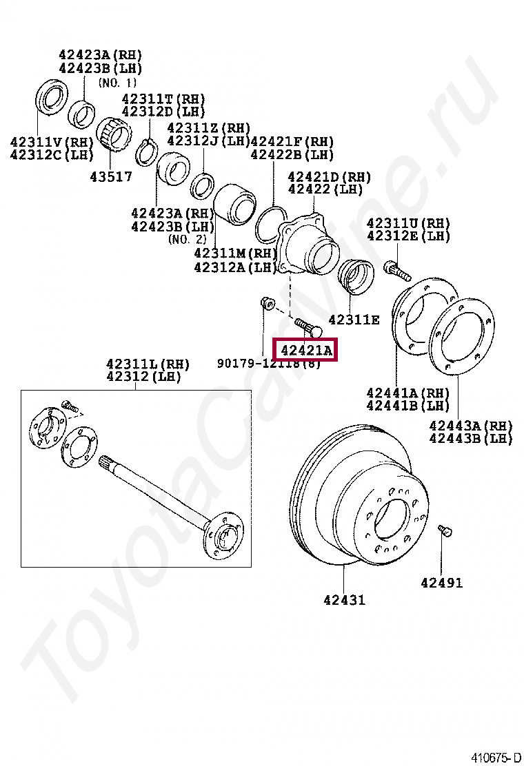 BOLT (FOR REAR AXLE BEARING CASE) BOLT (FOR REAR AXLE BEARING CASE) 9011412036
