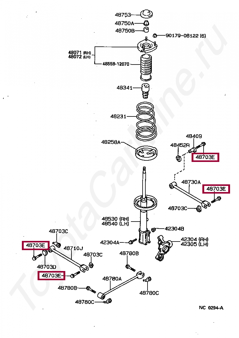 BOLT(FOR STRUT ROD) BOLT(FOR STRUT ROD) 9011912152