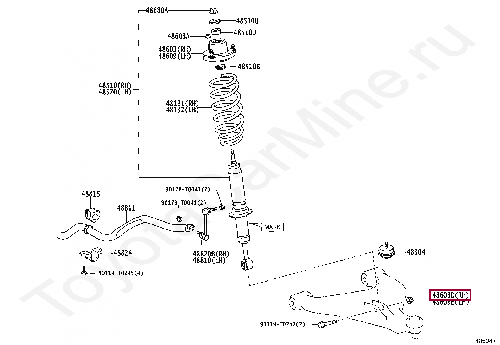 Гайка Гайка 90178T0048