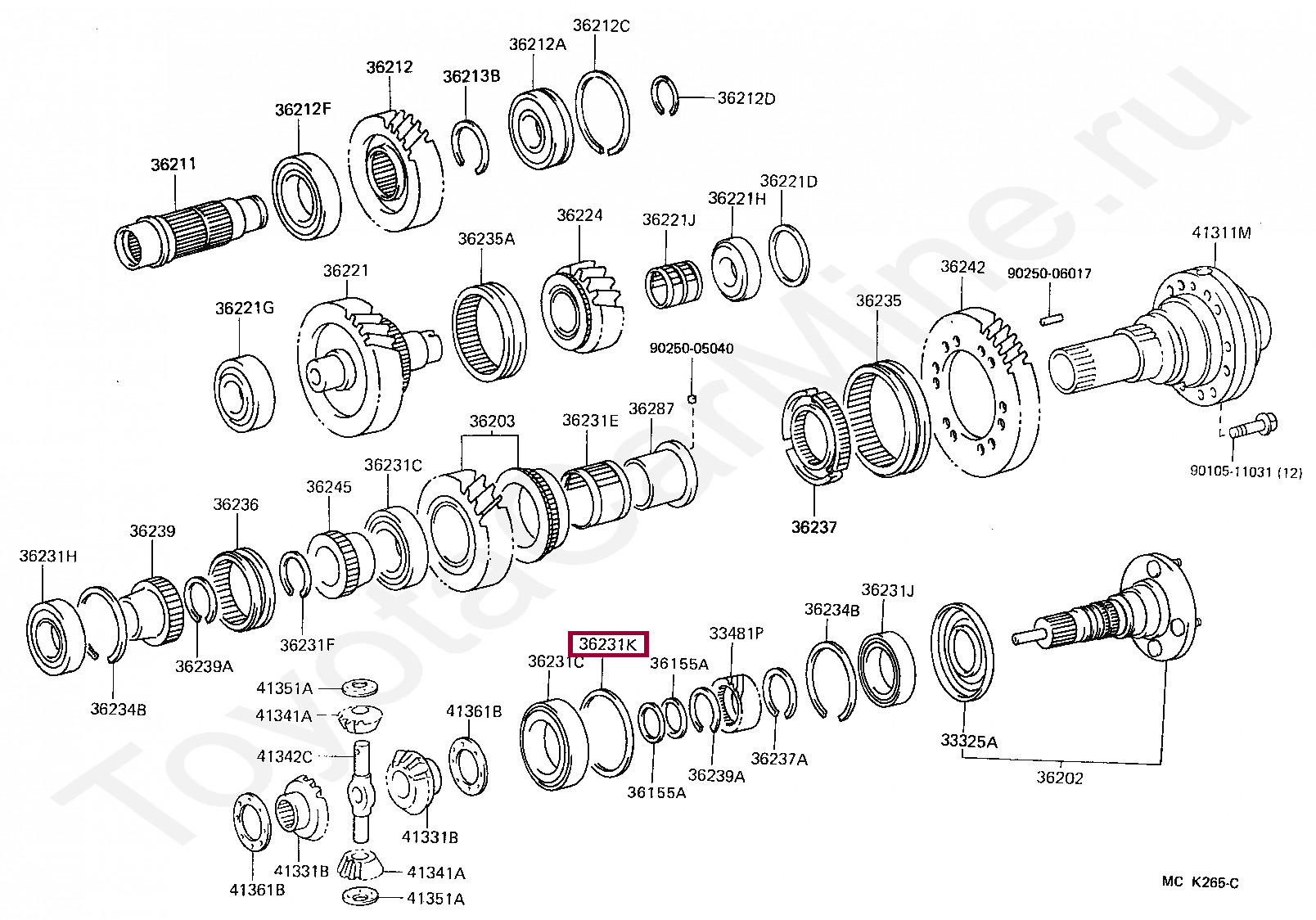 WASHER, PLATE(FOR TRANSFER OUTPUT REAR CASE) WASHER, PLATE(FOR TRANSFER OUTPUT REAR CASE) 9020182018