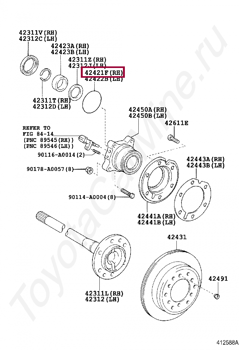 Кольцо задней ступицы Кольцо задней ступицы 90301A0015