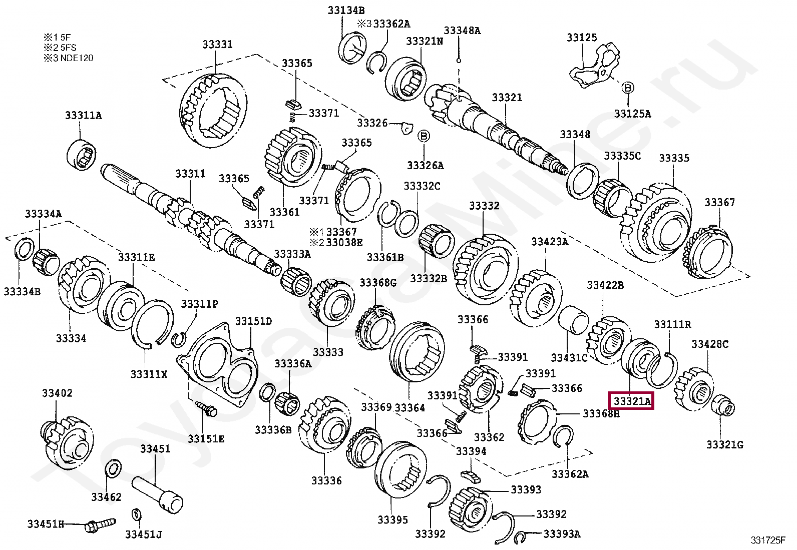 Подшипник вала вторичного Подшипник вала вторичного 9036325060