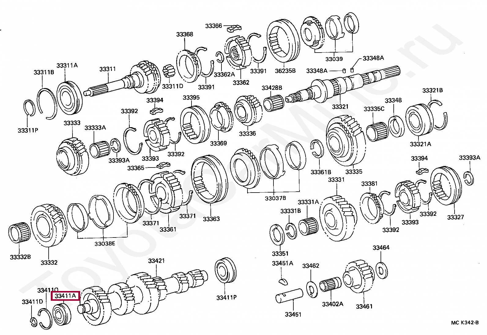 BEARING OR ROLLER(FOR COUNTER GEAR FRONT) BEARING OR ROLLER(FOR COUNTER GEAR FRONT) 9036530028