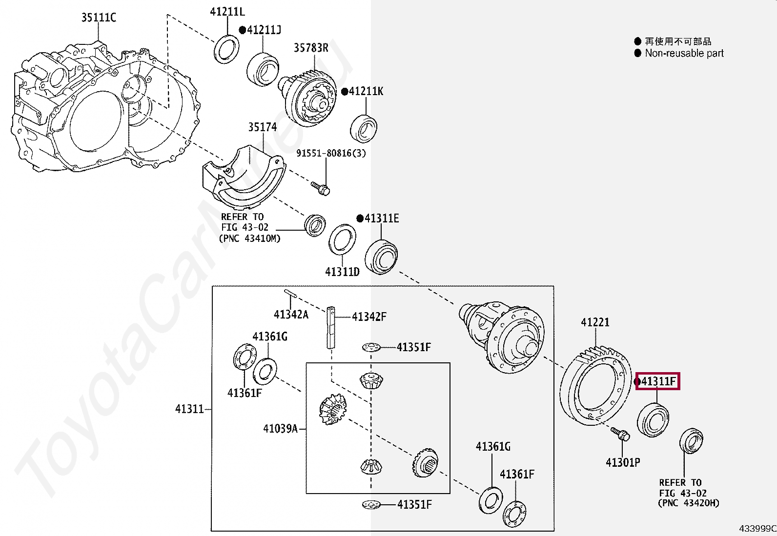 BEARING, TAPERED ROLLER (FOR FRONT DIFFERENTIAL CASE REAR) BEARING, TAPERED ROLLER (FOR FRONT DIFFERENTIAL CASE REAR) 9036655071