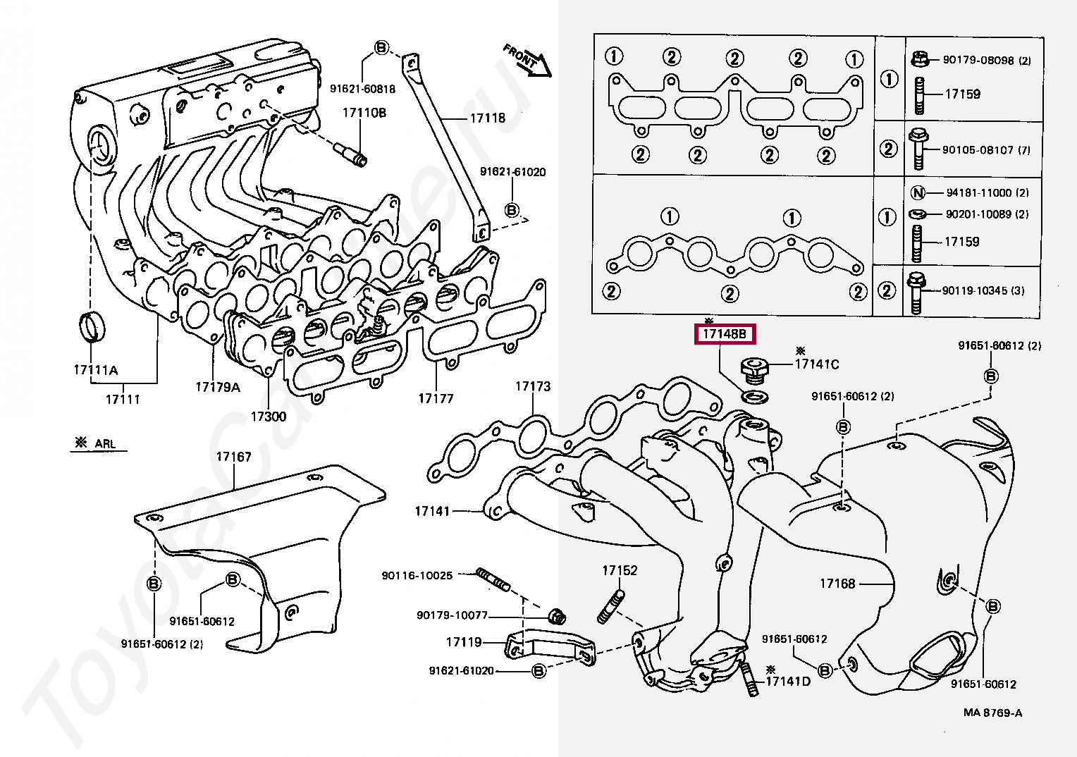 GASKET, EGR INLET GASKET, EGR INLET 9043018009