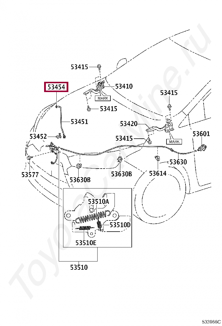 GROMMET(FOR HOOD SUPPORT ROD) GROMMET(FOR HOOD SUPPORT ROD) 90480T0009