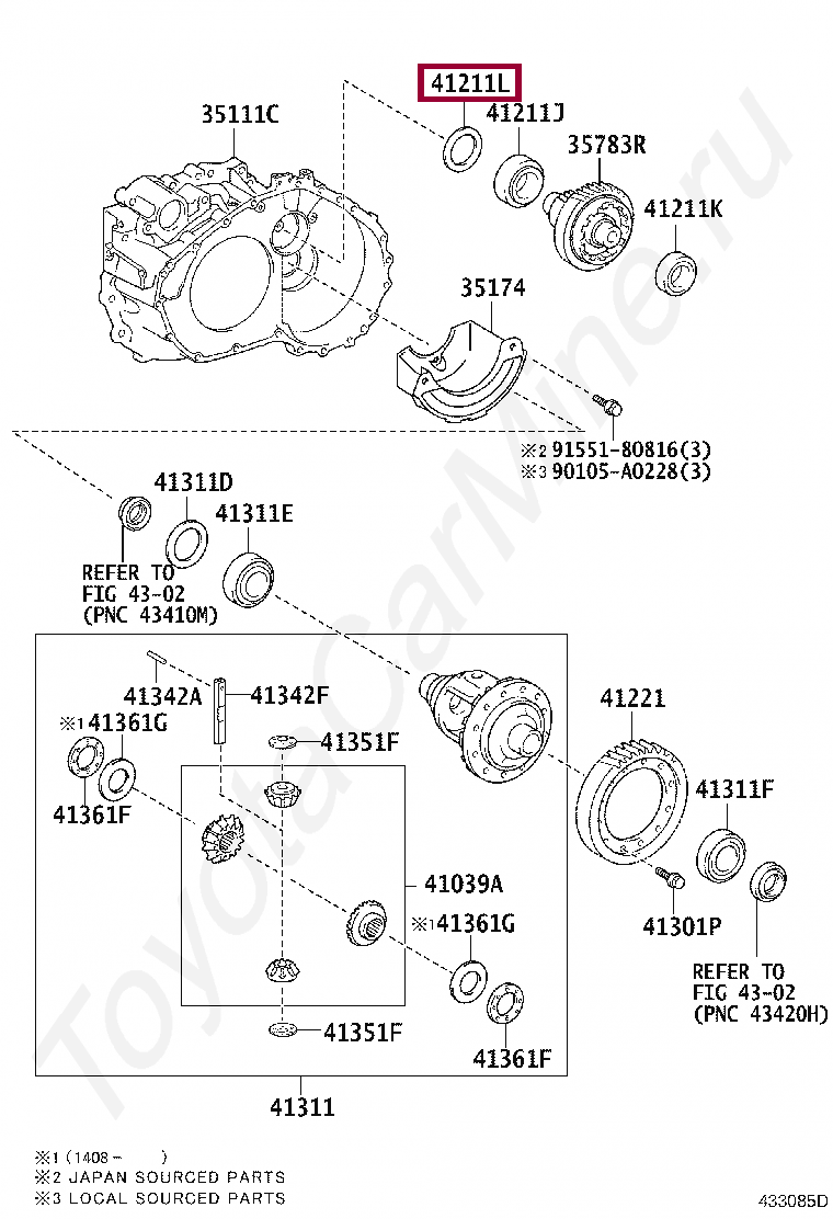 SHIM (FOR DIFFERENTIAL DRIVE PINION) SHIM (FOR DIFFERENTIAL DRIVE PINION) 90564A0258