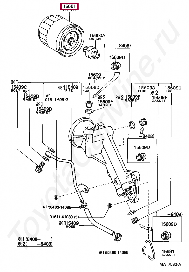 FILTER SUB-ASSY, OIL FILTER SUB-ASSY, OIL 90915300018T