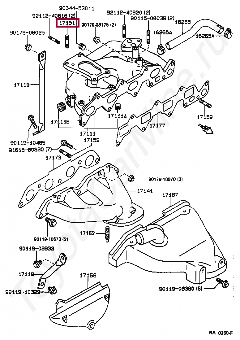 BOLT, STUD(FOR MANIFOLD TO CARBURETOR) BOLT, STUD(FOR MANIFOLD TO CARBURETOR) 9211260832