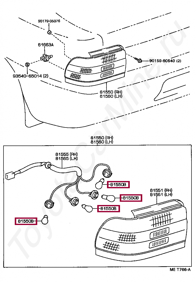 BULB(FOR REAR COMBINATION LAMP) BULB(FOR REAR COMBINATION LAMP) 9913221270