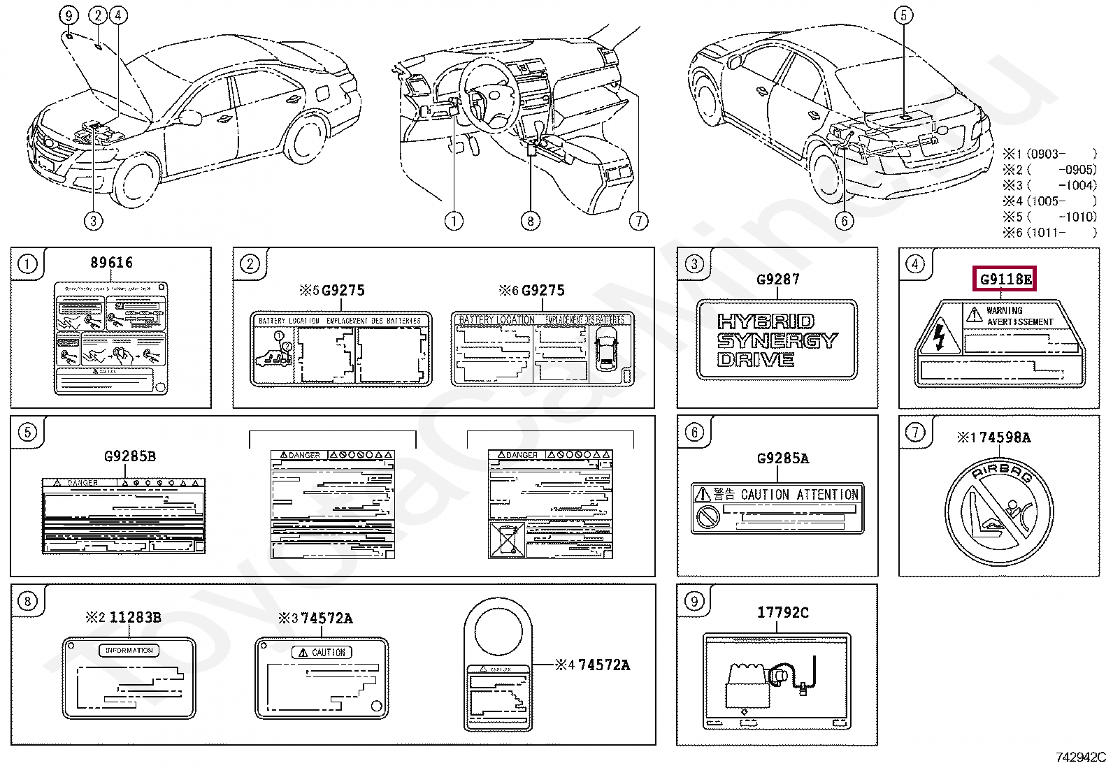 Где находится вин номер тойота камри в 30 кузове (много фото ...